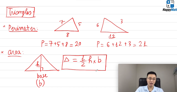 tính diện tích tam giác