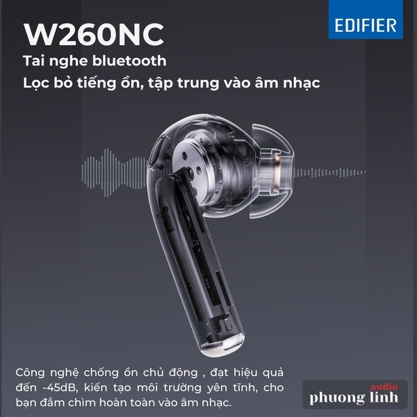 Tai nghe Bluetooth True Wireless Edifier W260NC