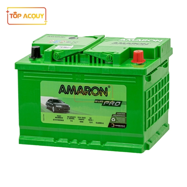 ẮC QUY AMARON PRO DIN74(L) 12V-74AH