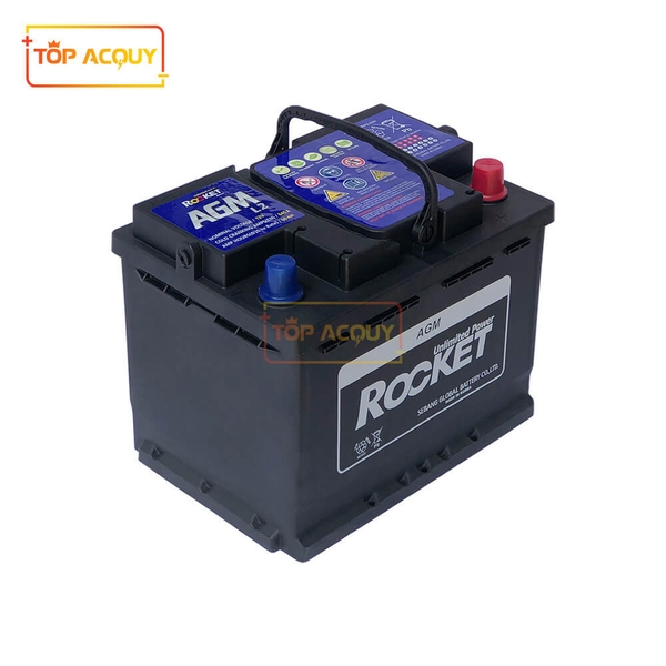 ẮC QUY ROCKET AGM L2 12V - 60AH (DIN) (I-STOP/START-STOP)