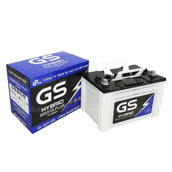 ẮC QUY GS 95D31R PLUS - HYBRID 12V - 80AH