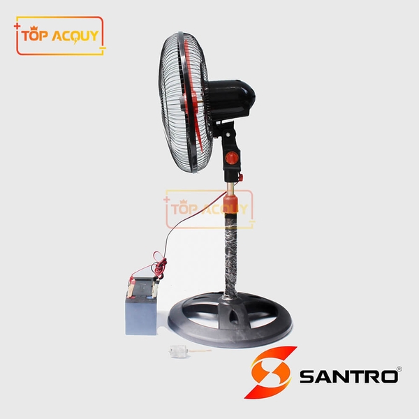 Quạt cây kẹp bình ắc quy 12v Santro