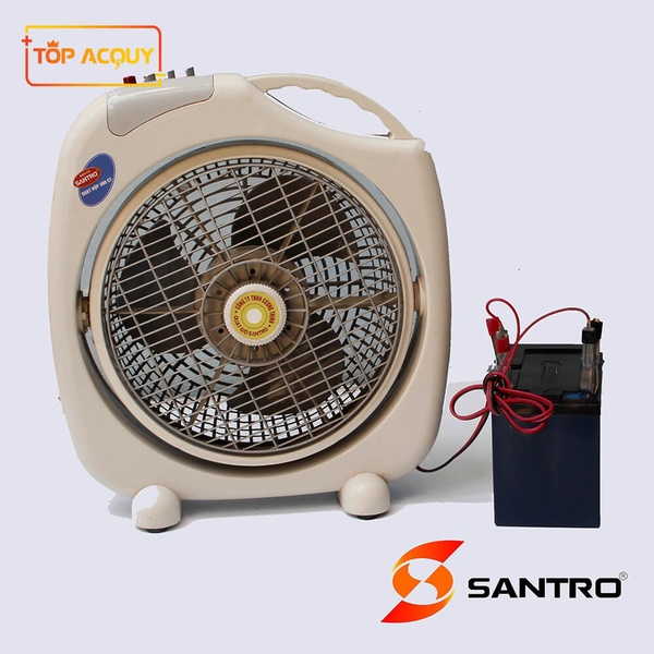 Quạt tản kẹp bình ắc quy 12v Santro