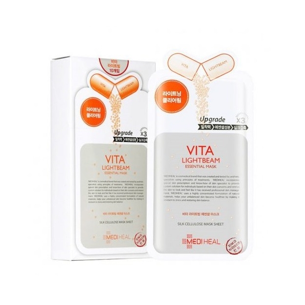 Mặt nạ dưỡng da Mediheal Vita Lightbeam Essential Mask set 10 miếng tiêu chuẩn Hàn Quốc chính hãng giá sỉ tiết kiệm nên mua tại Hababu