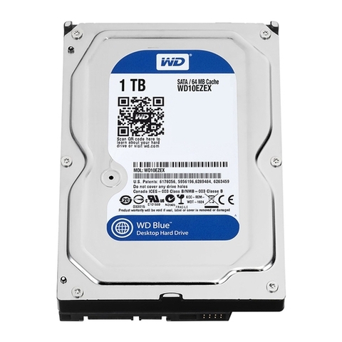 Ổ cứng Western Digital Blue 1TB WD10EZEX (3.5Inch/ 7200rpm/ 64MB/ SATA3)
