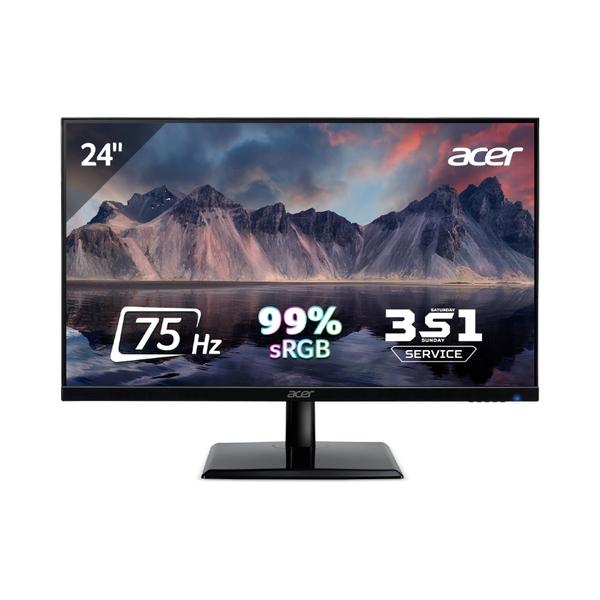 Màn hình máy tính Acer EK241Y 23.8, 1920x1080@75Hz, IPS, 4ms, 250nits, VGA, HDMI 1.4, 3Y UM.QE1SS.003