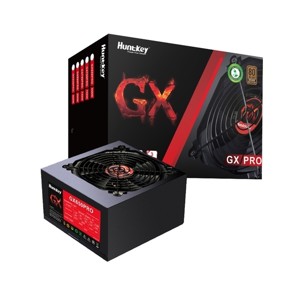 Nguồn máy tính Huntkey GX650Pro (650W/ 80 Plus Bronze/ ATX/ Đen)
