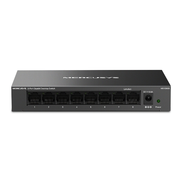 Bộ Chia Mạng Mercusys MS108GS | 8 Cổng Gigabit RJ45 10/100/1000 Mbps, Tiết Kiệm Năng Lượng