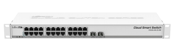 Switch Mikrotik CSS326-24G-2S+RM 24x 1GbE, 2x SFP+ 10GbE port, Adapter 24V 1.2A