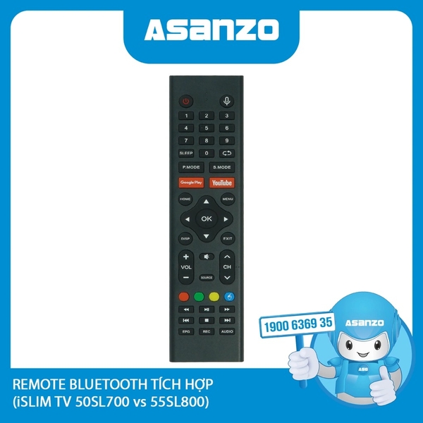 REMOTE DÙNG CHO TV ISLIM BLUETOOTH TÍCH HỢP ANDROID 9-10 ( 50SL700, 55SL800,...)