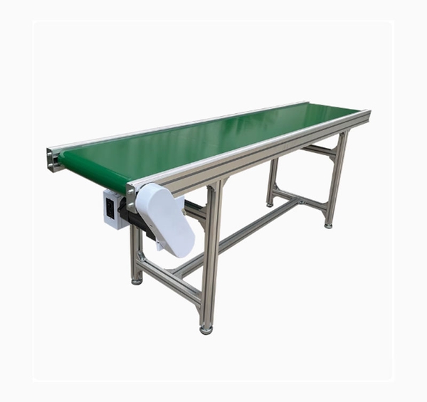 Băng tải mini truyền động – Dây đai truyền hàng cho máy ép nhựa và dây chuyền sản xuất