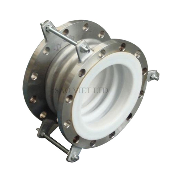 Khớp Nối Ống Mềm Inox Mặt Bích Bù Kích Thước Phủ PTFE Chịu Hóa Chất