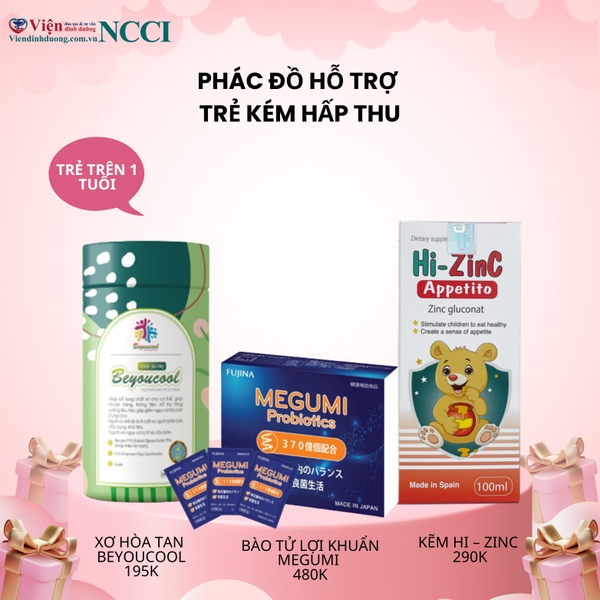 Phác đồ hỗ trợ trẻ trên 1 tuổi kém hấp thu