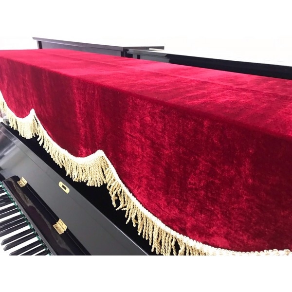 Khăn Phủ Piano Cơ Nhung Đỏ