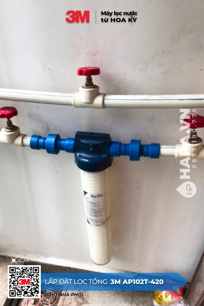 Máy Lọc Nước Đầu Nguồn 3M AP102T-420 lắp đặt tại KDC Hưng Long, HCM Máy Lọc Nước Đầu Nguồn 3M AP102T-420 lắp đặt tại KDC Hưng Long, HCM