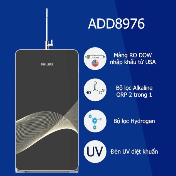 Máy Lọc Nước PHILIPS ADD8976 RO Alkaline + Đèn Diệt Khuẩn UV Máy Lọc Nước PHILIPS ADD8976 RO Alkaline + Đèn Diệt Khuẩn UV