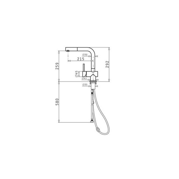 Vòi Rửa Chén BOSCH PYRAMIS HMH.090906501 Capriccio Nóng Lạnh Rút Dây Vòi Rửa Chén BOSCH PYRAMIS HMH.090906501 Capriccio Nóng Lạnh Rút Dây