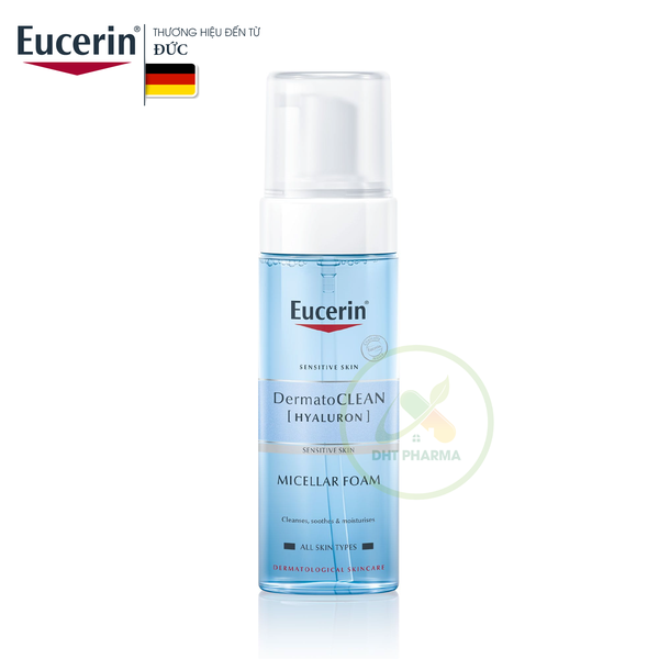Bọt tẩy trang cho da nhạy cảm Eucerin DermatoCLEAN Micellar Foam