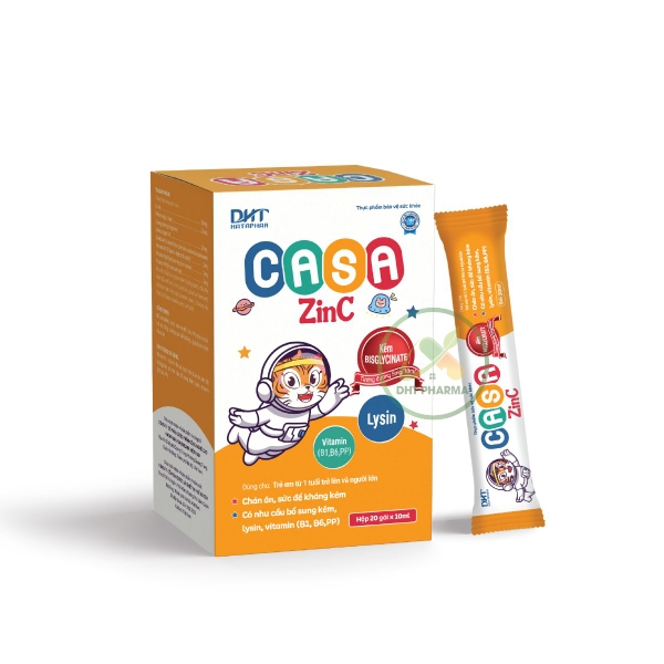 Casa ZinC hỗ trợ tăng cường sức đề kháng kích thích thèm ăn