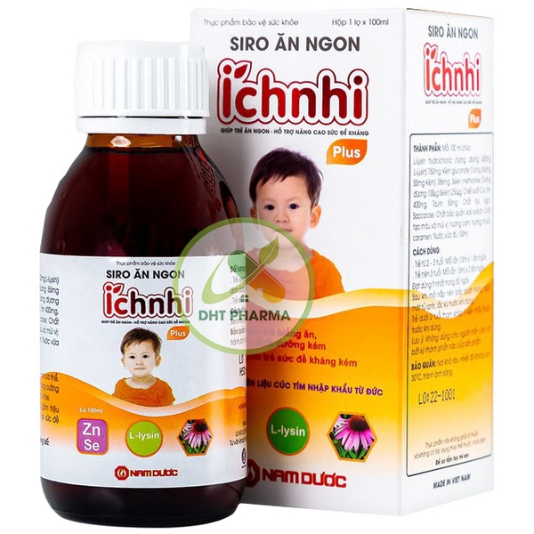 Siro Ăn Ngon Ích Nhi Plus giúp trẻ ăn ngon, hỗ trợ nâng cao sức đề kháng (Chai 100ml)