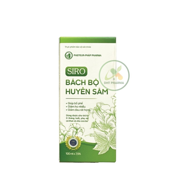 Siro Bách Bộ Huyền Sâm bổ phế, giảm ho nhiều, giảm đau rát họng