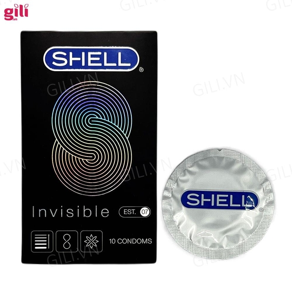 Bao cao su Shell Invisible hộp 10 chiếc kéo dài thời gian chính hãng