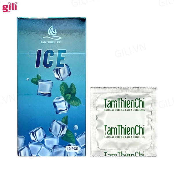 Bao cao su Tâm Thiên Chí  Ice hộp 10 chiếc kéo dài thời gian chính hãng