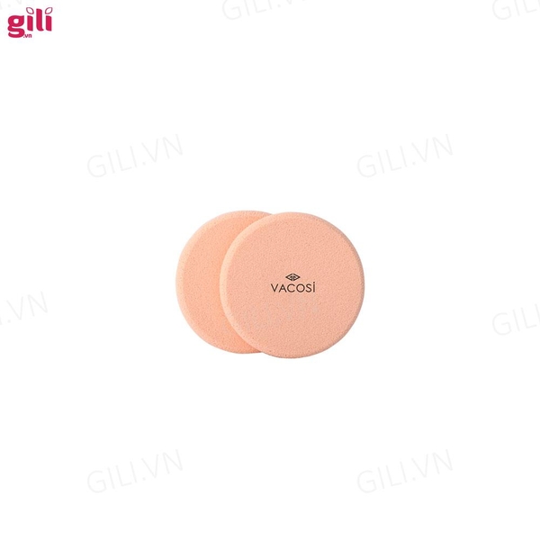 FIX Bông phấn ướt tròn Vacosi Small Disc Sponge BP03 2 cái chính hãng