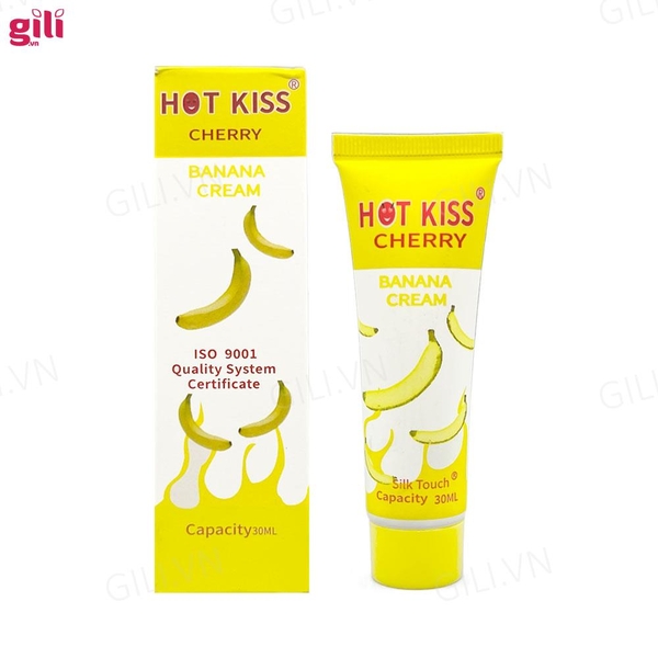 Gel bôi trơn hương chuối Hot Kiss Banana chai 30ml chính hãng