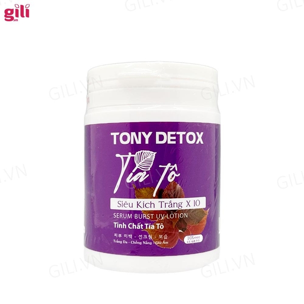 Kem Body kích trắng Tony Detox tía tô 250gr chính hãng