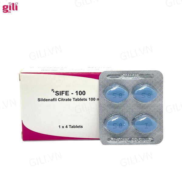 Tăng cường sinh lý nam Sife 100mg hộp 4 viên chính hãng