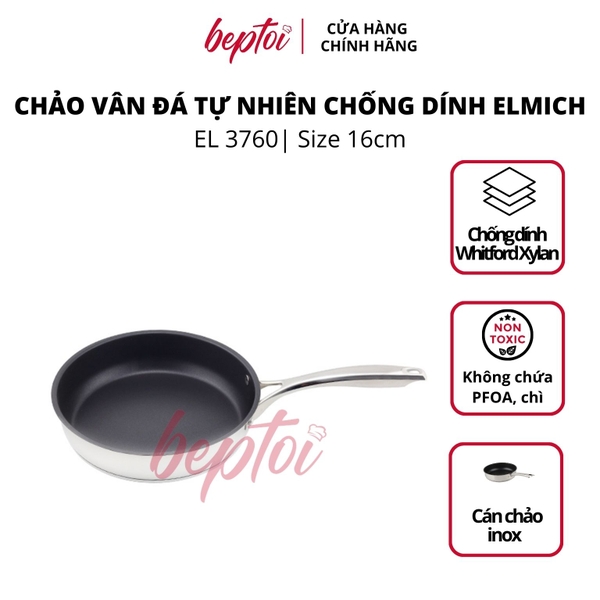 Chảo chống dính Inox chống dính 3 đáy MaxA Elmich