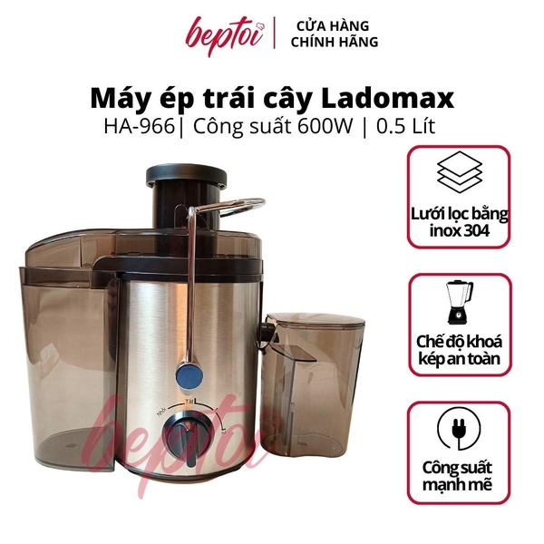 Máy ép trái cây Ladomax, máy ép nhanh hoa quả công suất 600W HA-966