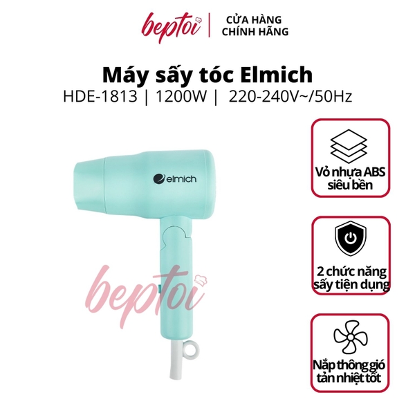 Máy sấy tóc Màu Xanh Ngọc Elmich HDE-1813