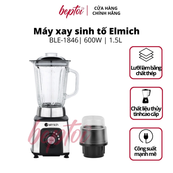 Máy xay sinh tố Elmich, máy xay sinh tố đa năng Elmich BLE-1846