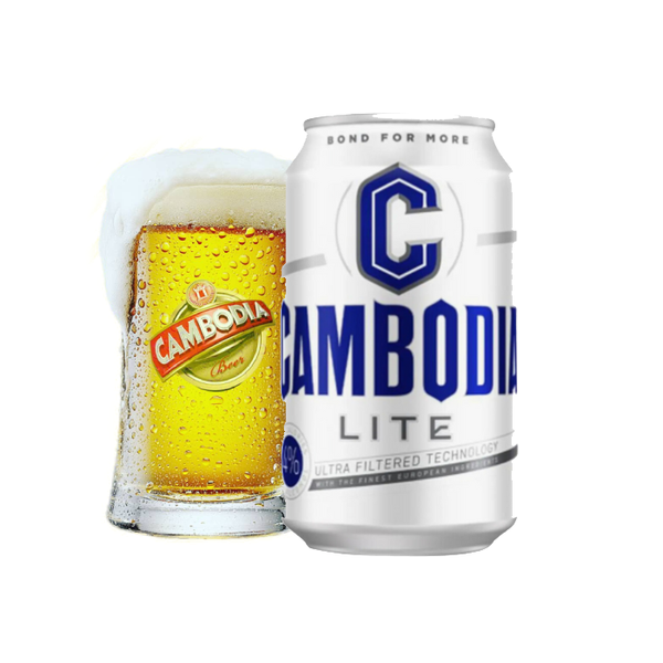 Bia Cambodia Lite 4,0% - Lon 330ml