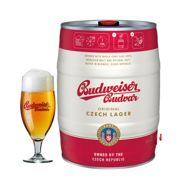 Bia Tiệp Budvar Lager Vàng 5,0% – Bom 5 Lít - Thùng 2