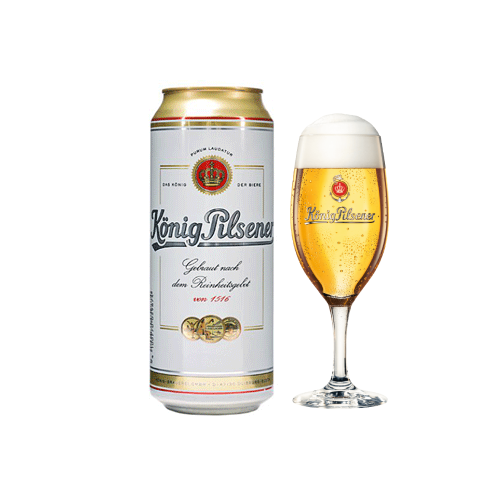 Bia Đức Konig Pilsner 4,9% - Lon 500ml
