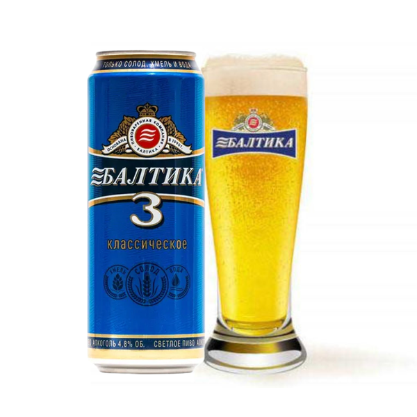 Bia Nga Baltika số 3 4,8% - Lon 450ml - Thùng 24