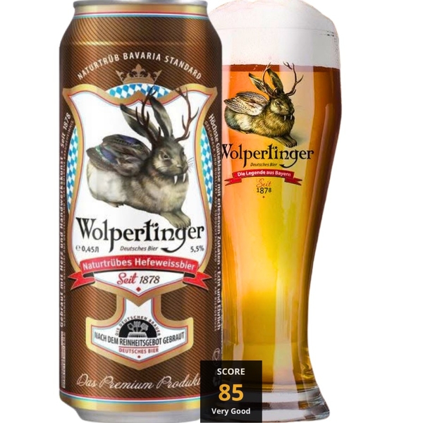 Bia Đức Wolpertinger Hefeweizen 5,4% - Lon 500ml - Thùng 24