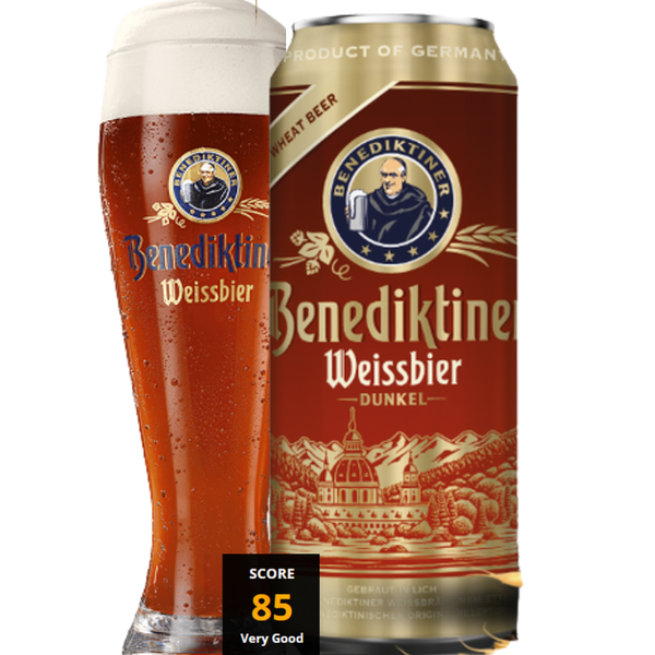Bia Benediktiner dunkel lon 500ml