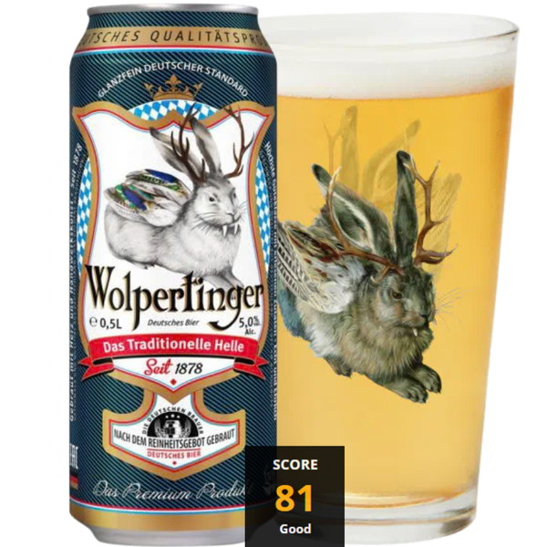 Bia Wolpertinger Hell lon 500ml