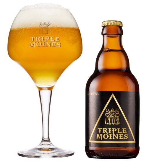 Bia Bỉ Triple Moines Blond 7,5% - Chai 330ml - Thùng 24