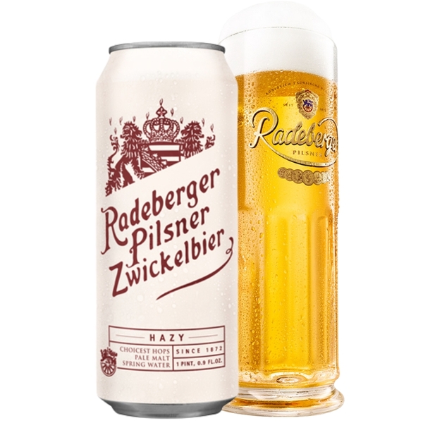 radeberger pilsner zwickelbier lon 500ml