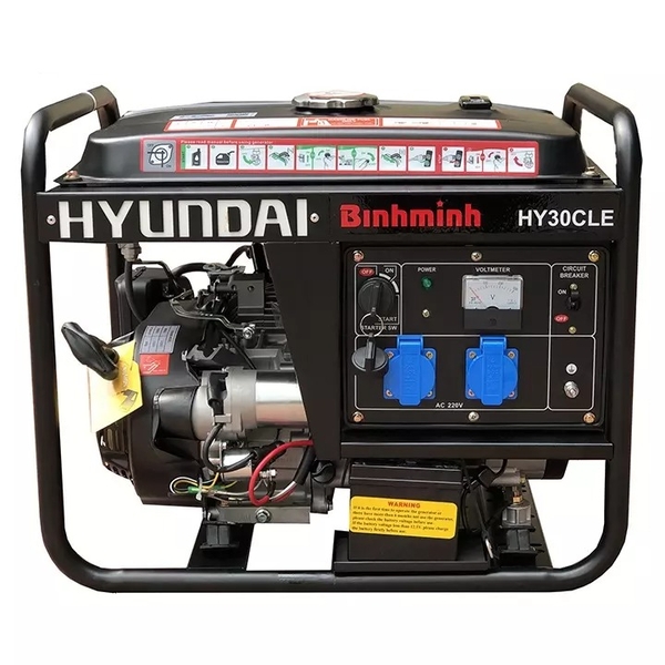 Máy Phát Điện Chạy Xăng Hyundai 2.3Kw HY30CLE