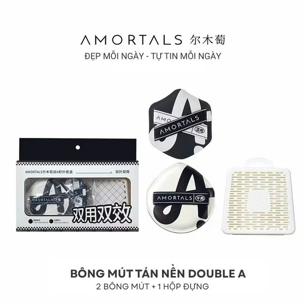 Set 2 Mút Tán Nền Amortals Phiên Bản Double A Đen Trắng