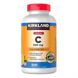 Kẹo Ngậm Bổ Sung Vitamin C Kirkland Signature 500mg Hộp 500 Viên