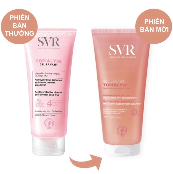 Sữa Rửa Mặt Dạng Gel SVR Topialyse Gel Lavant