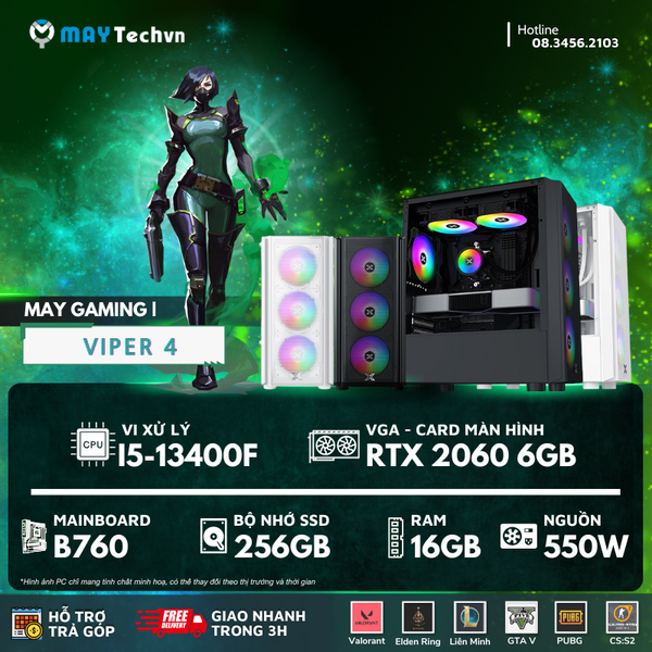 I5-13400F/16GB/RTX 2060/ 256GB SSD | PC GAMING VIPER 4