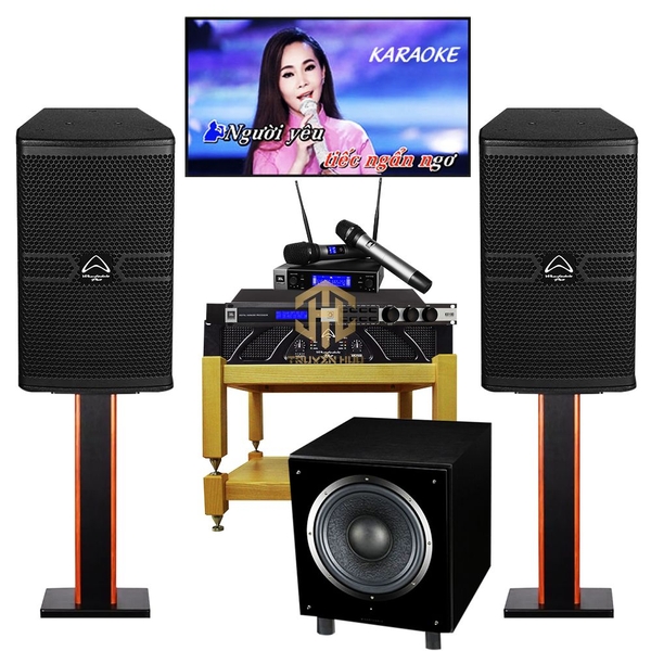 Bộ Dàn Karaoke TH06 Whafedale Pro Anglo X12 + Đẩy XR2500 + Vang Số JBL KX180A + Micro Vm200 + Sub SW12